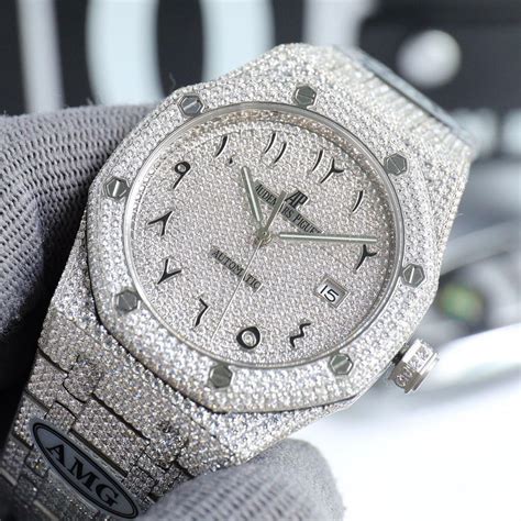 replica iced out audemar|authentic audemars piguet.